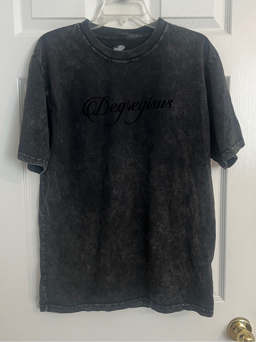 Acid Wash Black‎ Graphic Tee Mineral Wash Oversized Men M Degrey Madmonks